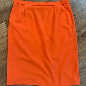 Vintage Constance Saunders orange knee length skirt, size 14